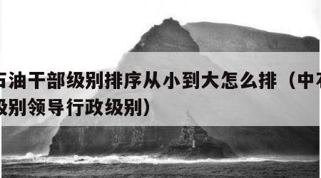 中石油干部级别排序从小到大怎么排（中石油各级别领导行政级别）