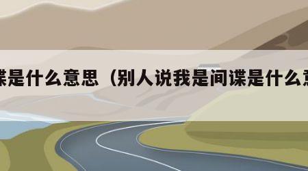 间谍是什么意思（别人说我是间谍是什么意思）