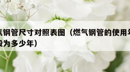 燃气钢管尺寸对照表图（燃气钢管的使用年限一般为多少年）
