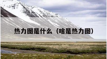 热力图是什么（啥是热力图）