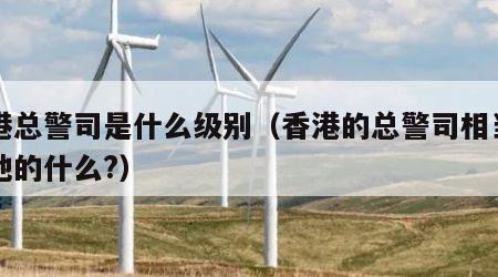 香港总警司是什么级别（香港的总警司相当于内地的什么?）