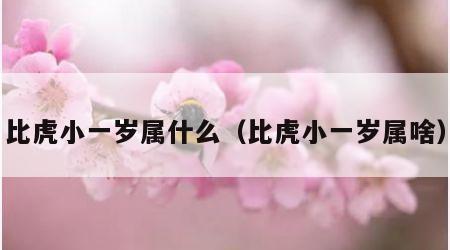 比虎小一岁属什么（比虎小一岁属啥）