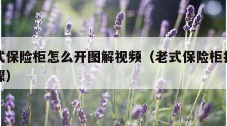 老式保险柜怎么开图解视频（老式保险柜打开步骤）