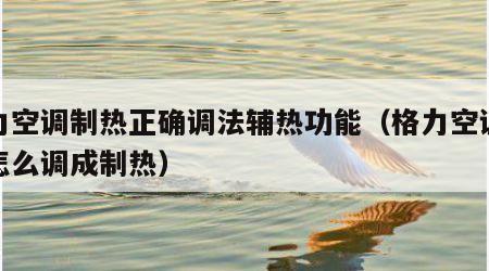 格力空调制热正确调法辅热功能（格力空调辅热怎么调成制热）