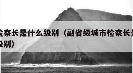 市检察长是什么级别（副省级城市检察长是什么级别）