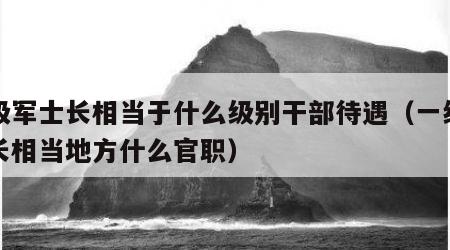 一级军士长相当于什么级别干部待遇（一级军士长相当地方什么官职）