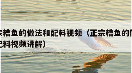 正宗糟鱼的做法和配料视频（正宗糟鱼的做法和配料视频讲解）