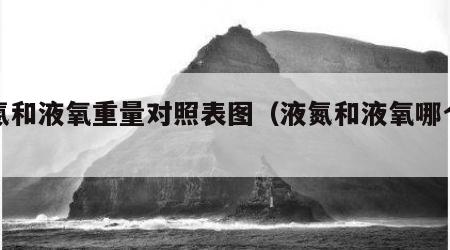 液氮和液氧重量对照表图（液氮和液氧哪个贵）