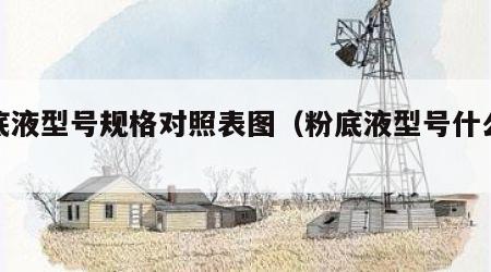 粉底液型号规格对照表图（粉底液型号什么意思）