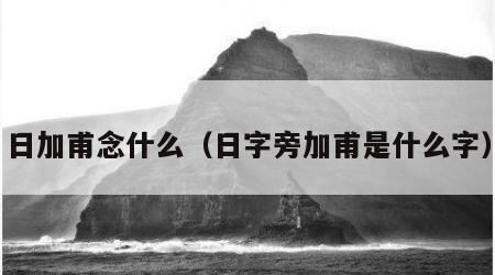 日加甫念什么（日字旁加甫是什么字）