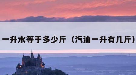 一升水等于多少斤（汽油一升有几斤）
