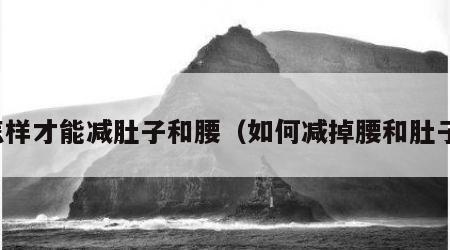 怎样才能减肚子和腰（如何减掉腰和肚子）