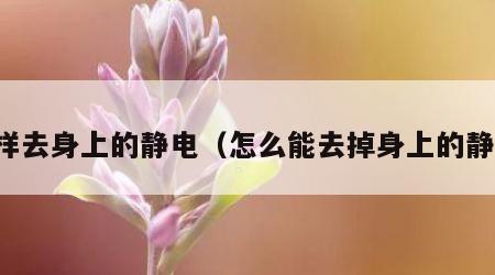 怎样去身上的静电（怎么能去掉身上的静电）