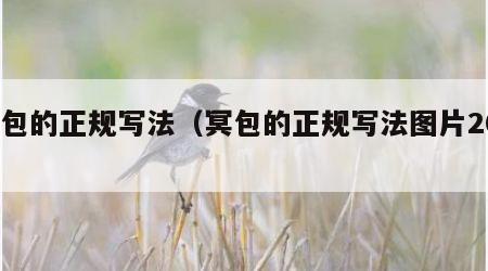 冥包的正规写法（冥包的正规写法图片2024）