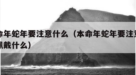 本命年蛇年要注意什么（本命年蛇年要注意什么佩戴什么）