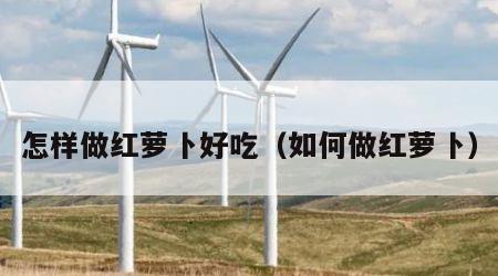 怎样做红萝卜好吃（如何做红萝卜）