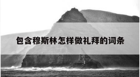 包含穆斯林怎样做礼拜的词条
