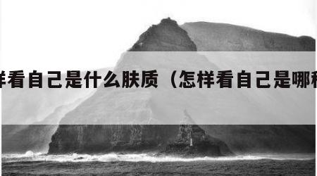 怎样看自己是什么肤质（怎样看自己是哪种肤质）