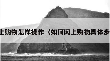 网上购物怎样操作（如何网上购物具体步骤）