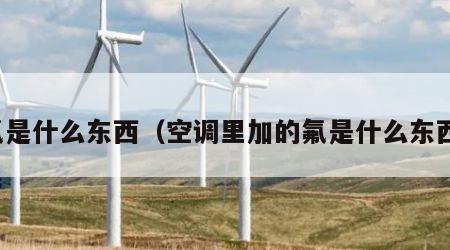 氟是什么东西（空调里加的氟是什么东西）