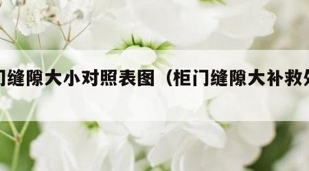 柜门缝隙大小对照表图（柜门缝隙大补救处理）