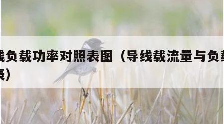 导线负载功率对照表图（导线载流量与负载功率表）