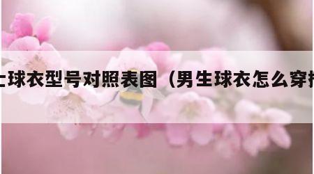 男士球衣型号对照表图（男生球衣怎么穿搭好看）