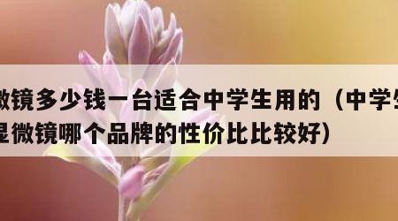 显微镜多少钱一台适合中学生用的（中学生用的显微镜哪个品牌的性价比比较好）