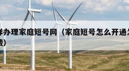 怎样办理家庭短号网（家庭短号怎么开通怎样收费）