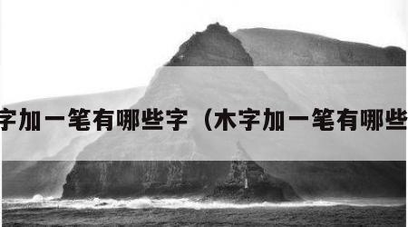 日字加一笔有哪些字（木字加一笔有哪些字）