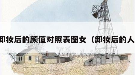 卸妆后的颜值对照表图女（卸妆后的人）