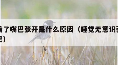 睡着了嘴巴张开是什么原因（睡觉无意识张开嘴巴）