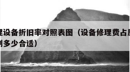 修理设备折旧率对照表图（设备修理费占原值比例多少合适）