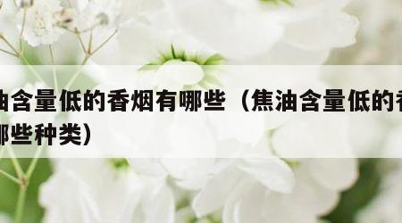 焦油含量低的香烟有哪些（焦油含量低的香烟有哪些种类）