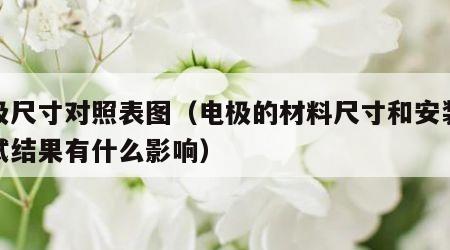 电极尺寸对照表图（电极的材料尺寸和安装对测试结果有什么影响）