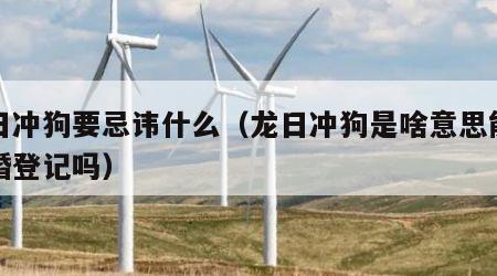 龙日冲狗要忌讳什么（龙日冲狗是啥意思能去结婚登记吗）
