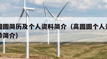 高圆圆简历及个人资料简介（高圆圆个人资料年龄简介）