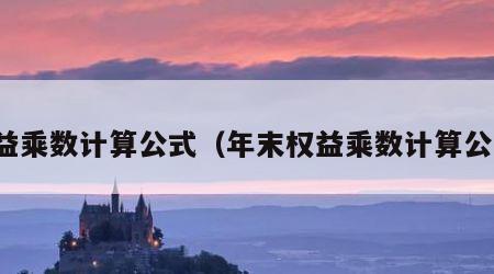 权益乘数计算公式（年末权益乘数计算公式）