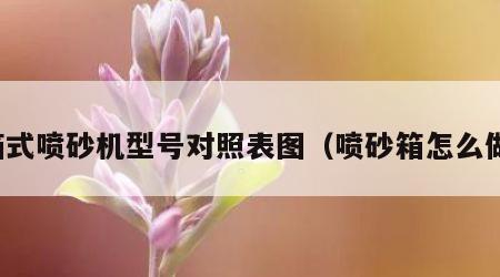 箱式喷砂机型号对照表图（喷砂箱怎么做）