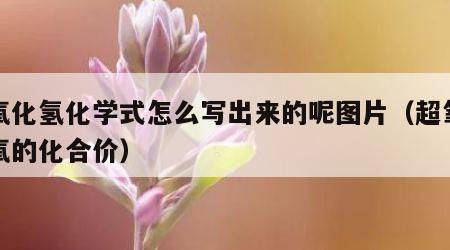 超氧化氢化学式怎么写出来的呢图片（超氧化氢氧的化合价）