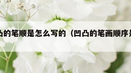 凹凸的笔顺是怎么写的（凹凸的笔画顺序是什么）