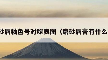 磨砂唇釉色号对照表图（磨砂唇膏有什么用）