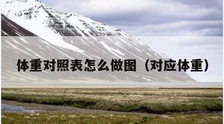 体重对照表怎么做图（对应体重）