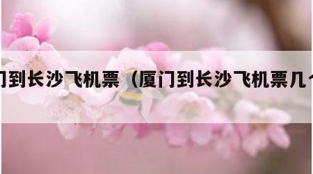 厦门到长沙飞机票（厦门到长沙飞机票几个小时）