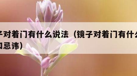 镜子对着门有什么说法（镜子对着门有什么说法和忌讳）
