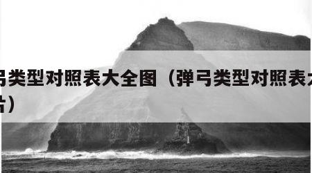 弹弓类型对照表大全图（弹弓类型对照表大全图片）