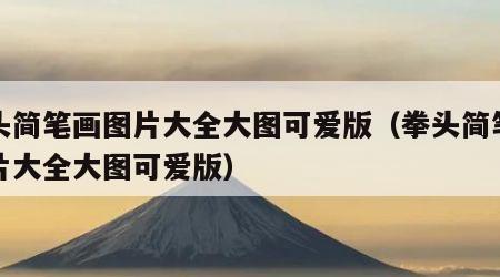 拳头简笔画图片大全大图可爱版（拳头简笔画图片大全大图可爱版）
