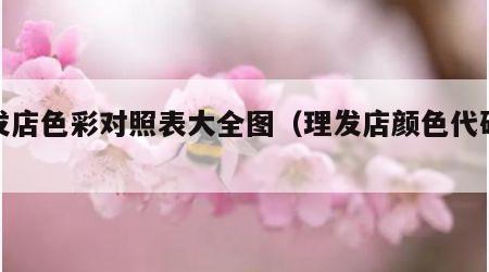 理发店色彩对照表大全图（理发店颜色代码表）