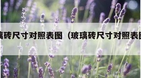 玻璃砖尺寸对照表图（玻璃砖尺寸对照表图片）
