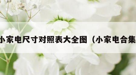 小家电尺寸对照表大全图（小家电合集）